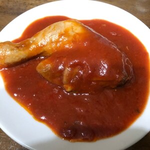 意外にご飯にあう！　鶏もも肉のトマト煮込み★